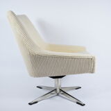 Original Restored Armchair "Shell" German Democratic Republic, 60s, Cord beige