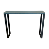 Console plateau bois piètement acier