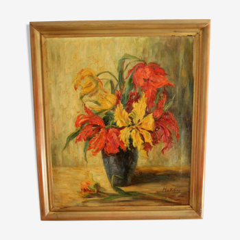 oil on canvas, with wooden frame, painted by M.v.Bibra in the 1930s
