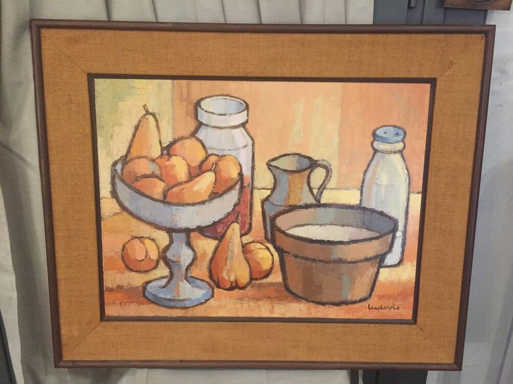 Contemporary still life with fruit by Ludovic
