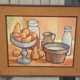 Contemporary still life with fruit by Ludovic
