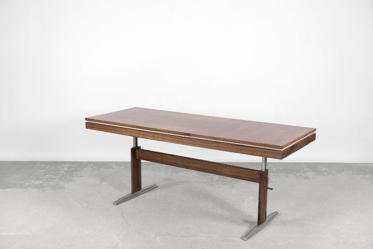 German rosewood adjustable table from e.m.ü, 1960s