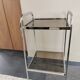 Small vintage chrome metal shelf