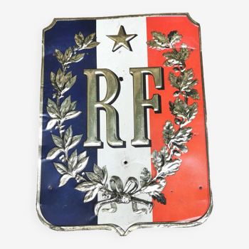 Plaque porte drapeaux de marie République Française