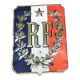 Plate carries flags of Mary French Republic
