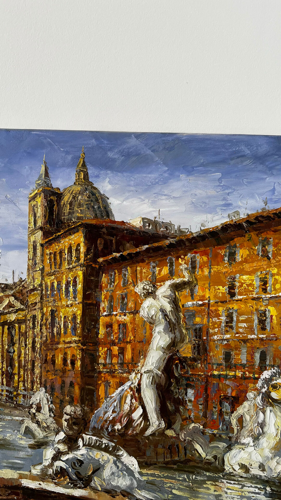 Huile sur toile Piazza Navona Rome