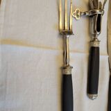 Ebony leg of lamb cutlery service, late 19th century
