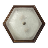 Plafonnier en verre Murano glace vintage, Italie, années 1980