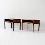 Pair of rosewood nightstands by Kai Kristiansen