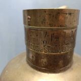 Brass handled jar - Antique Dutch craftsmanship - beautiful inscriptions