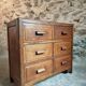 Vintage French Oak Chest of Drawers – 1930s, Solid Oak Storage Cabinet with Four Drawers