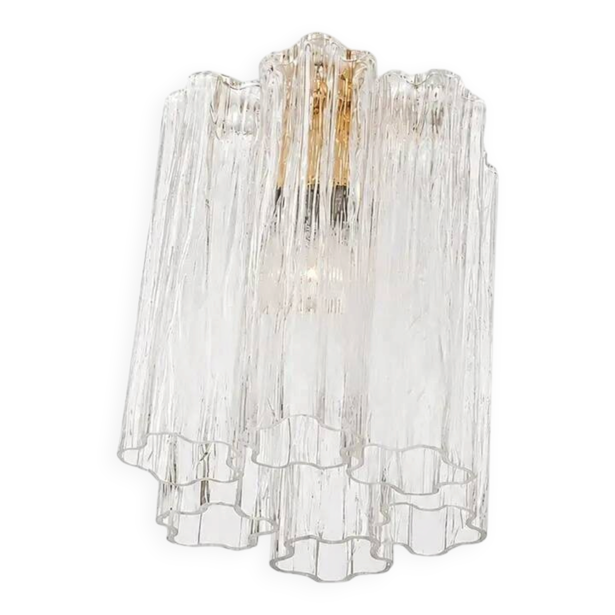 Contemporary Pretty "Tronchi" Murano Glass Flush Mount by Simoeng