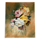 Autumn roses, oil on canvas signed Esterel.