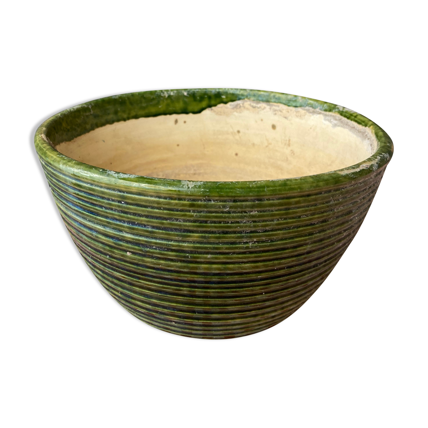 Old glazed pot cover