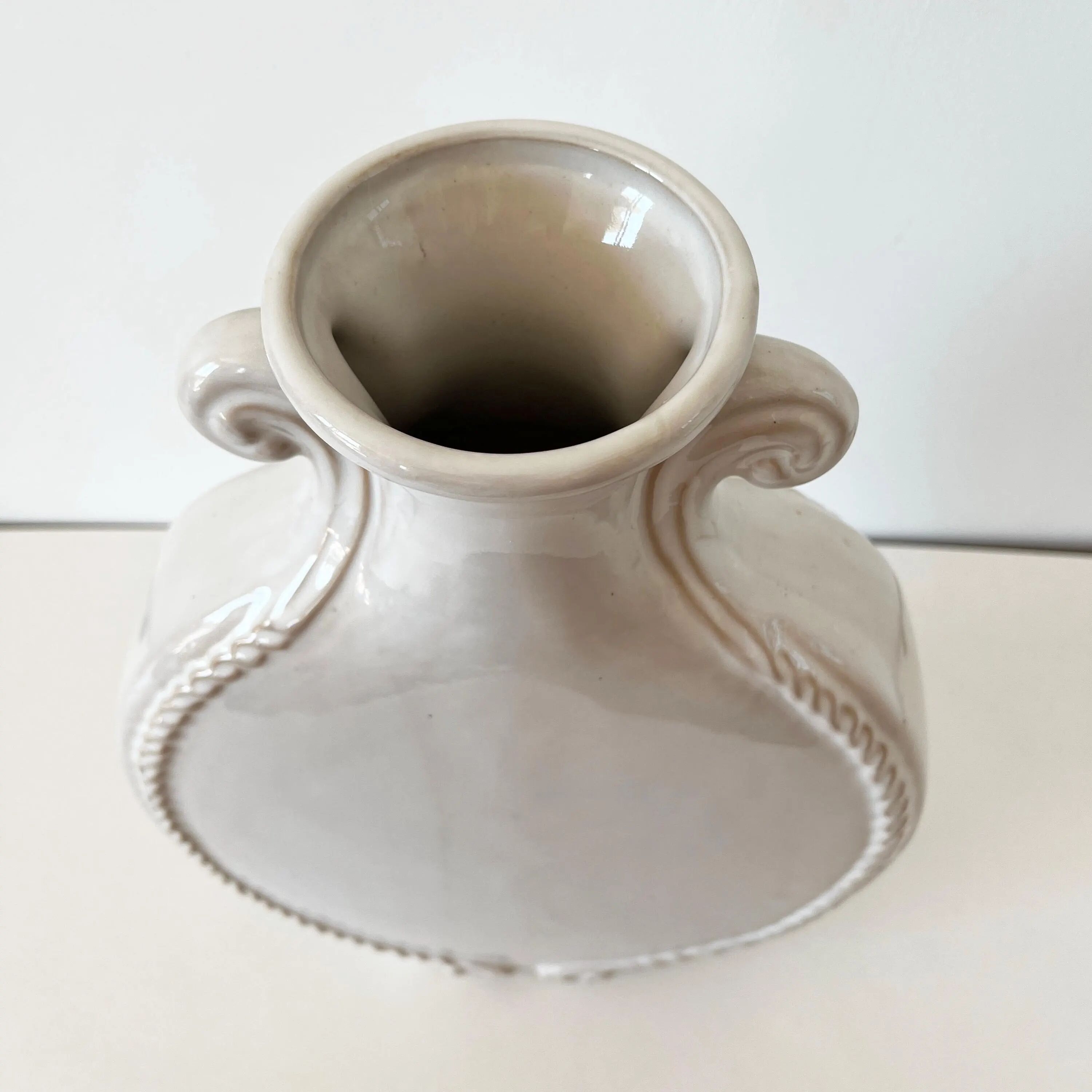 Large vintage white ceramic vase