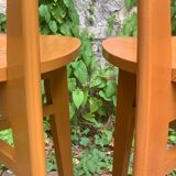 Paire de chaises bistrot caramel 1950