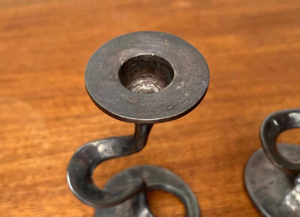 Amadeus candle holders from the Italian Brutalist series by Kurt Jesch for Fratelli Tonini, 1960s, set of 2.