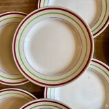 Set of 11 vintage flat plates, Gilles de Gien model