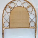 Headboard in rattan circa 1960 1970