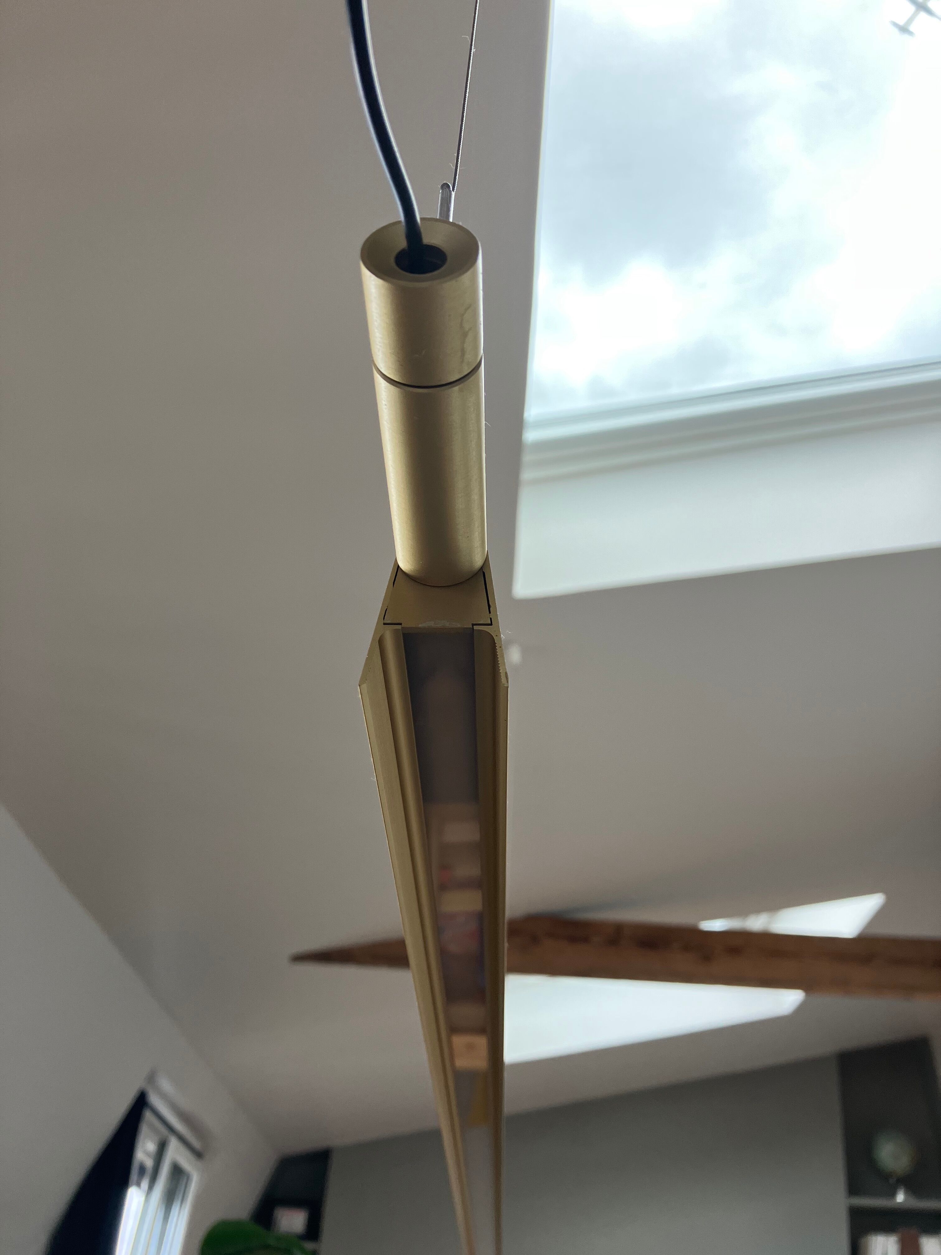 Suspension compendium luceplan brass color