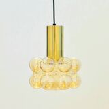 Mid-Century Modern Bubble Glass & Brass Ceiling Light by H. Tynell, 1960s