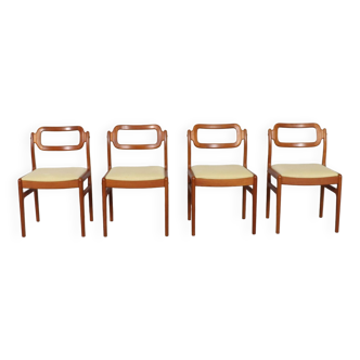 4 chaises de salle à manger de Johannes Andersen pour Uldum Møbelfabrik, Danemark, années 1970