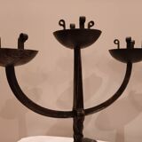 Pair of brutalized candlesticks