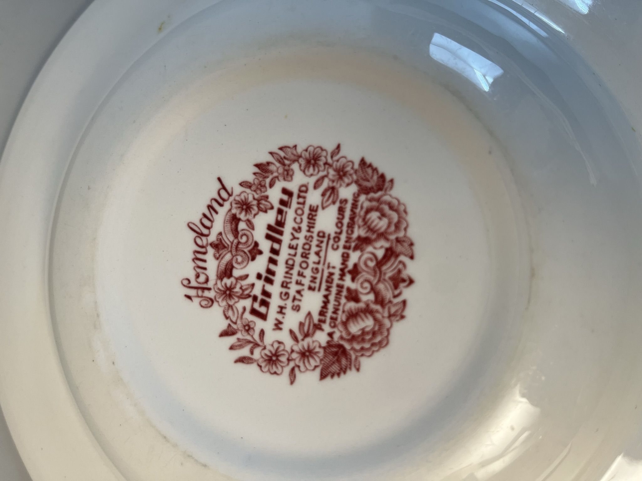 2 assiettes  creuse vintage  anglaise staffordshire england