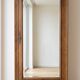 Antique solid wood wardrobe with mirror