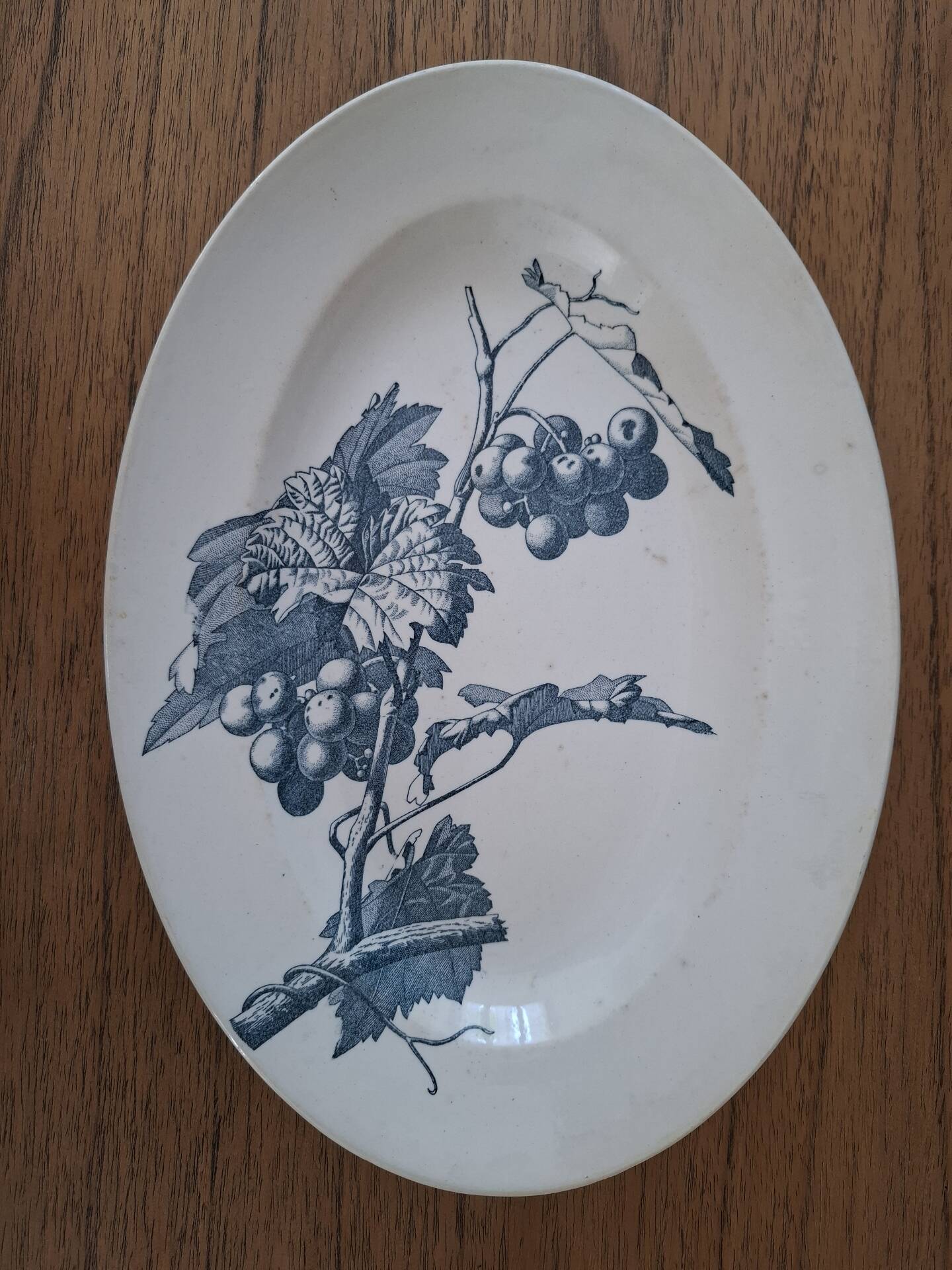 Oval ironstone plate