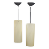 1980s pair of Aureliano Toso glass pendant lights, Italy