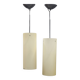 1980s pair of Aureliano Toso glass pendant lights, Italy