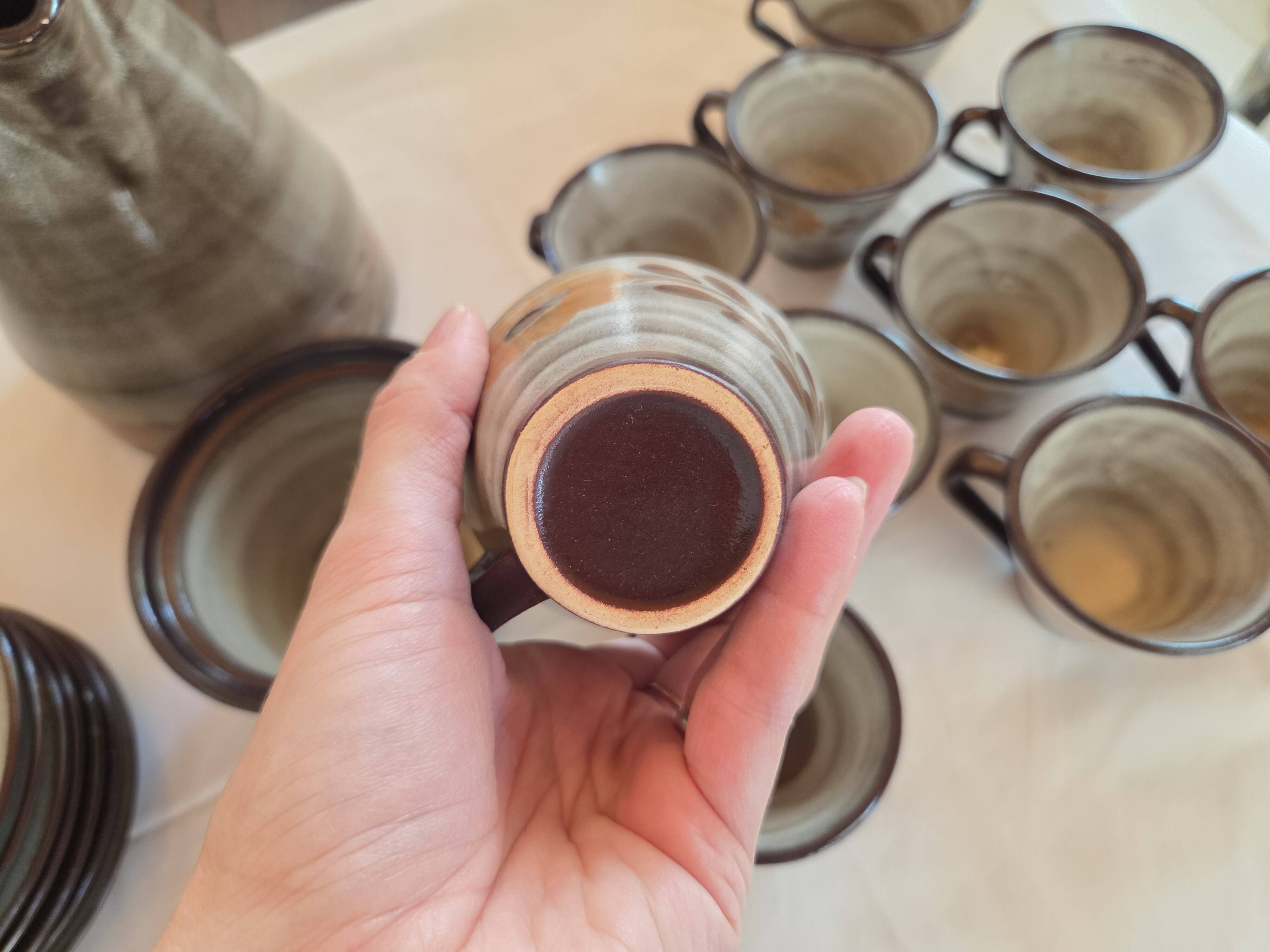Vintage coffee service in stoneware from Soufflenheim - 20 pieces