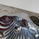 Silver-plated metal shell butter dish