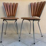 Set of 2 fan chairs 70 in skai