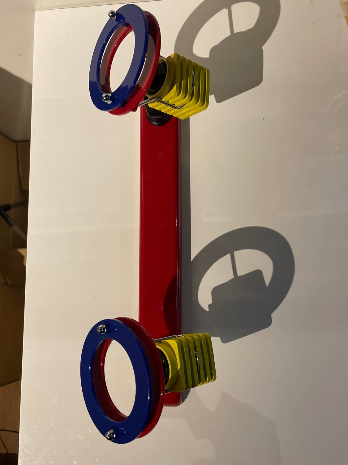 Luminaire with 2 spots in Memphis style