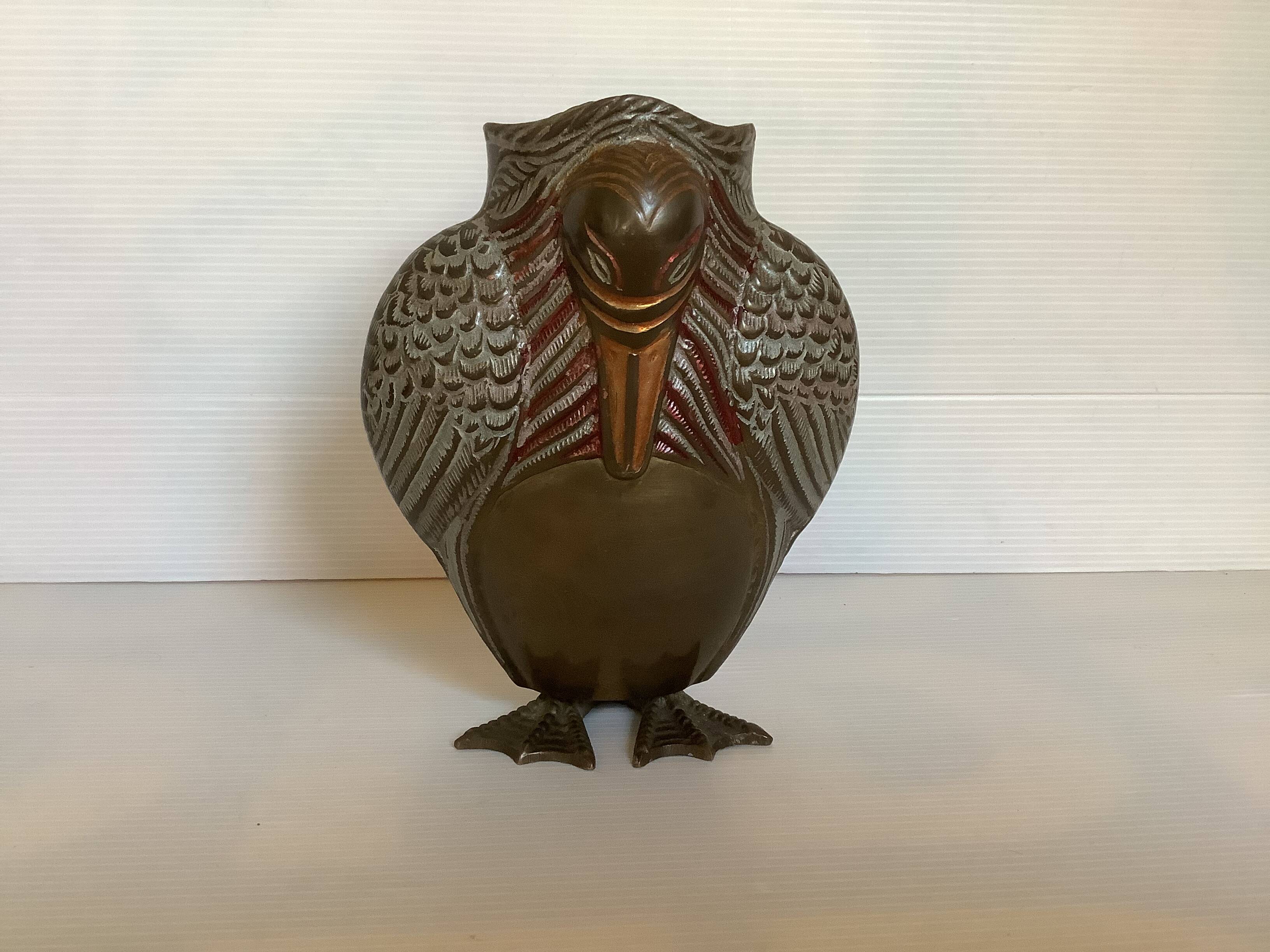 Brass zoomorphic vase