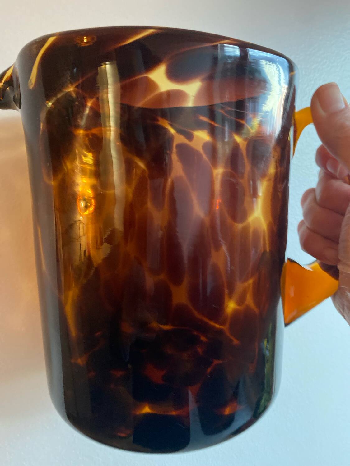 Blown glass carafe from the 60s