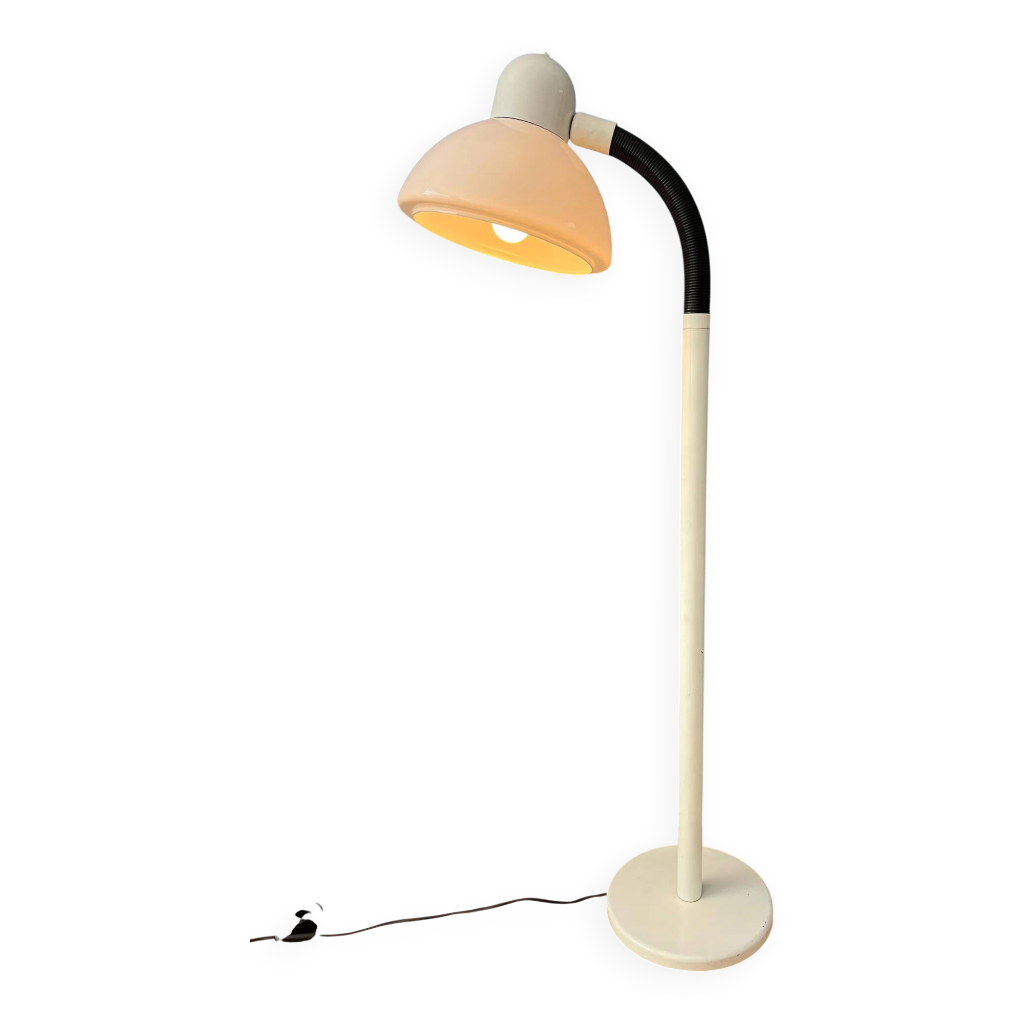 Vintage white Dijkstra mushroom space age floor lamp