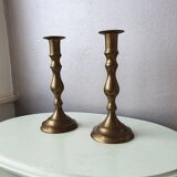 Ensemble de 2 chandeliers en laiton années 60