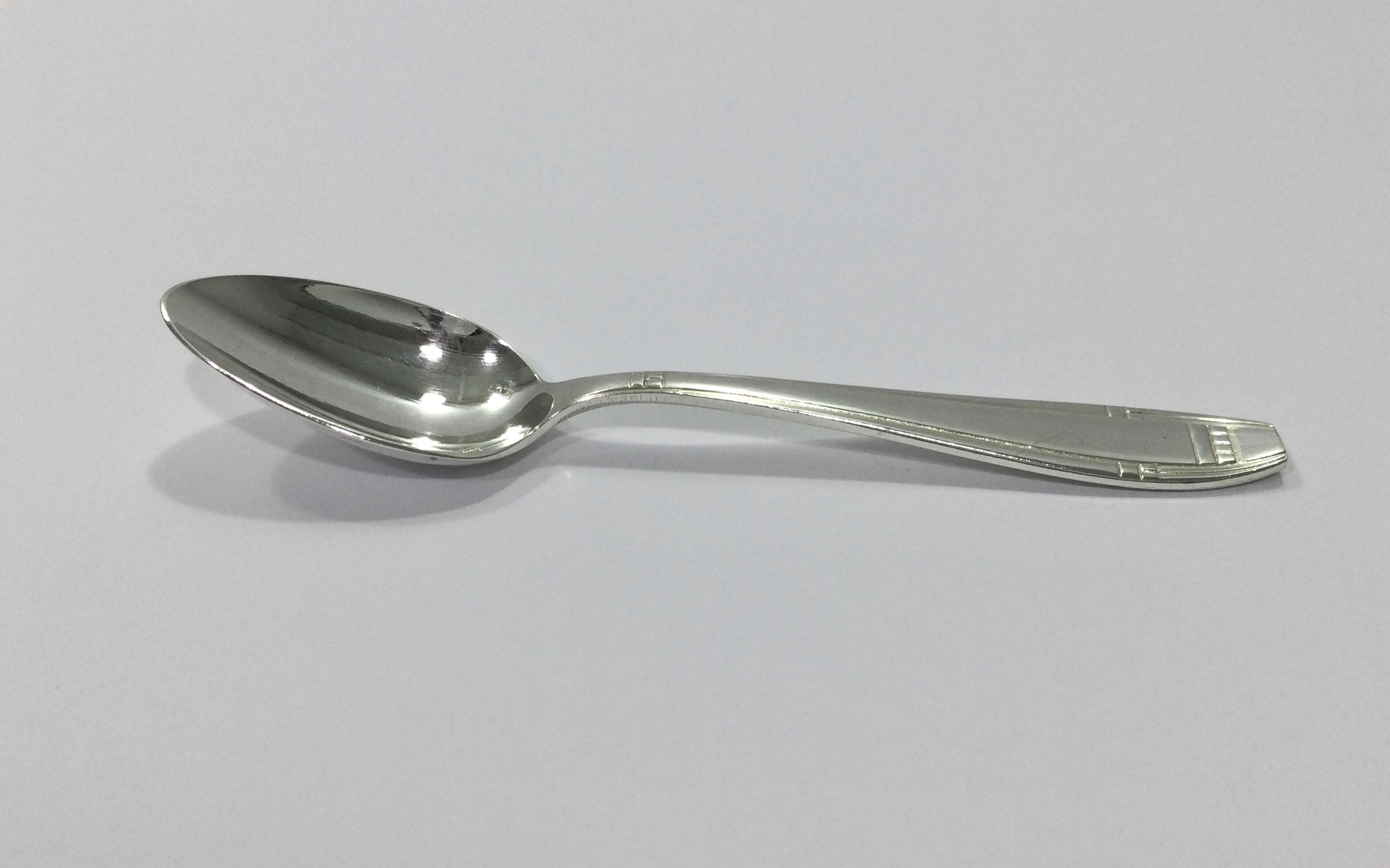 12 art deco mocha spoons made of silver metal