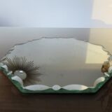 Octagonal mirror bevelled art deco 40 50 21x21cm