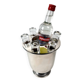 Vodka freshener with 6 glasses in Portieux crystal