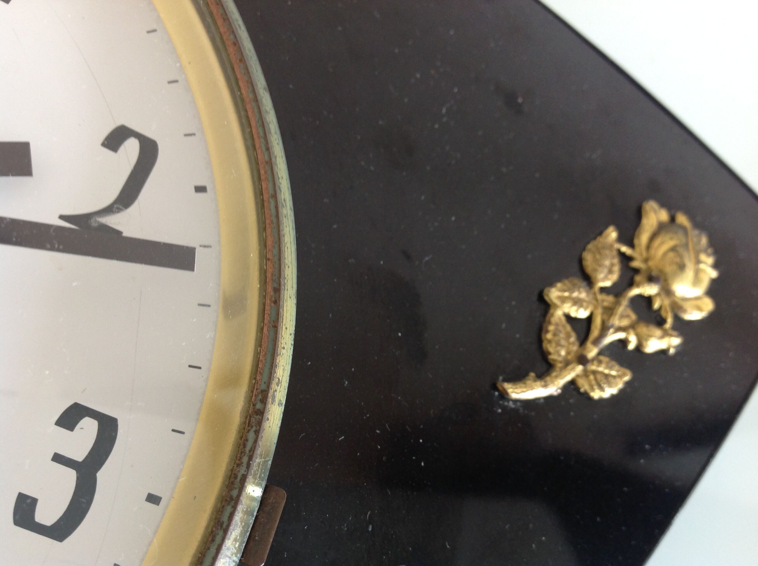 Flash Transistor/ vintage 50-60s black formica clock