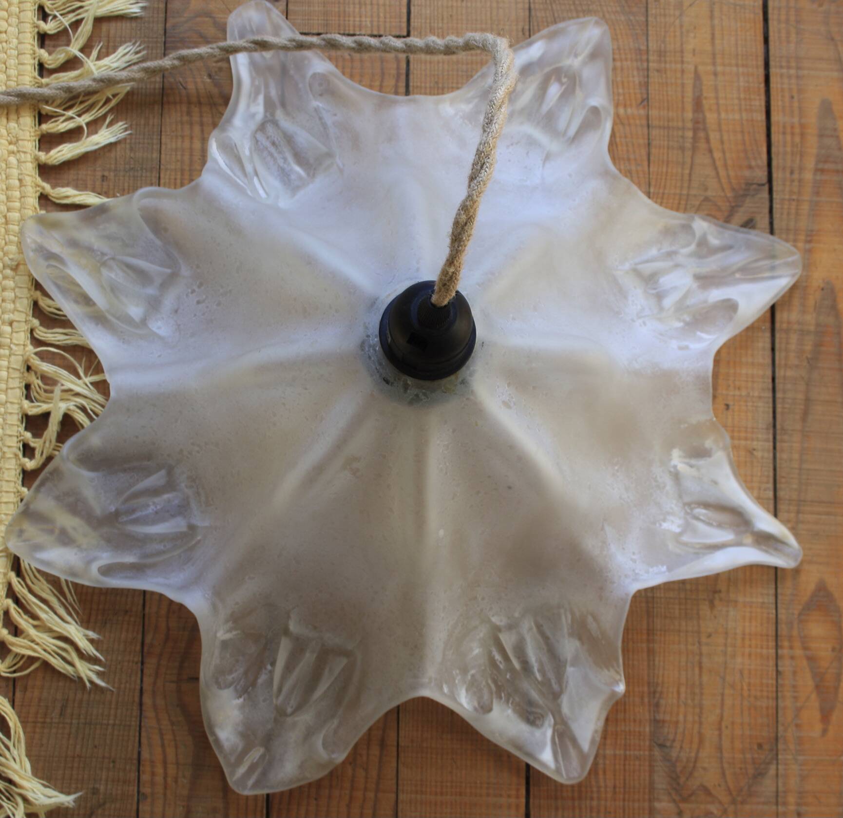 Large glass "flower" pendant light