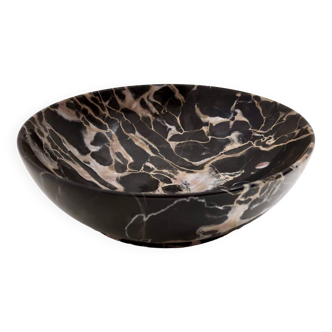 Postmodern Round Portoro Marble Ashtray - Trinket Bowl - Vide poche, Italy
