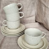 Set of 4 speckled stoneware coffee cups