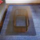 Grande table basse bambou verre fumé année 60
