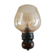 Glass and wood vintage wall light