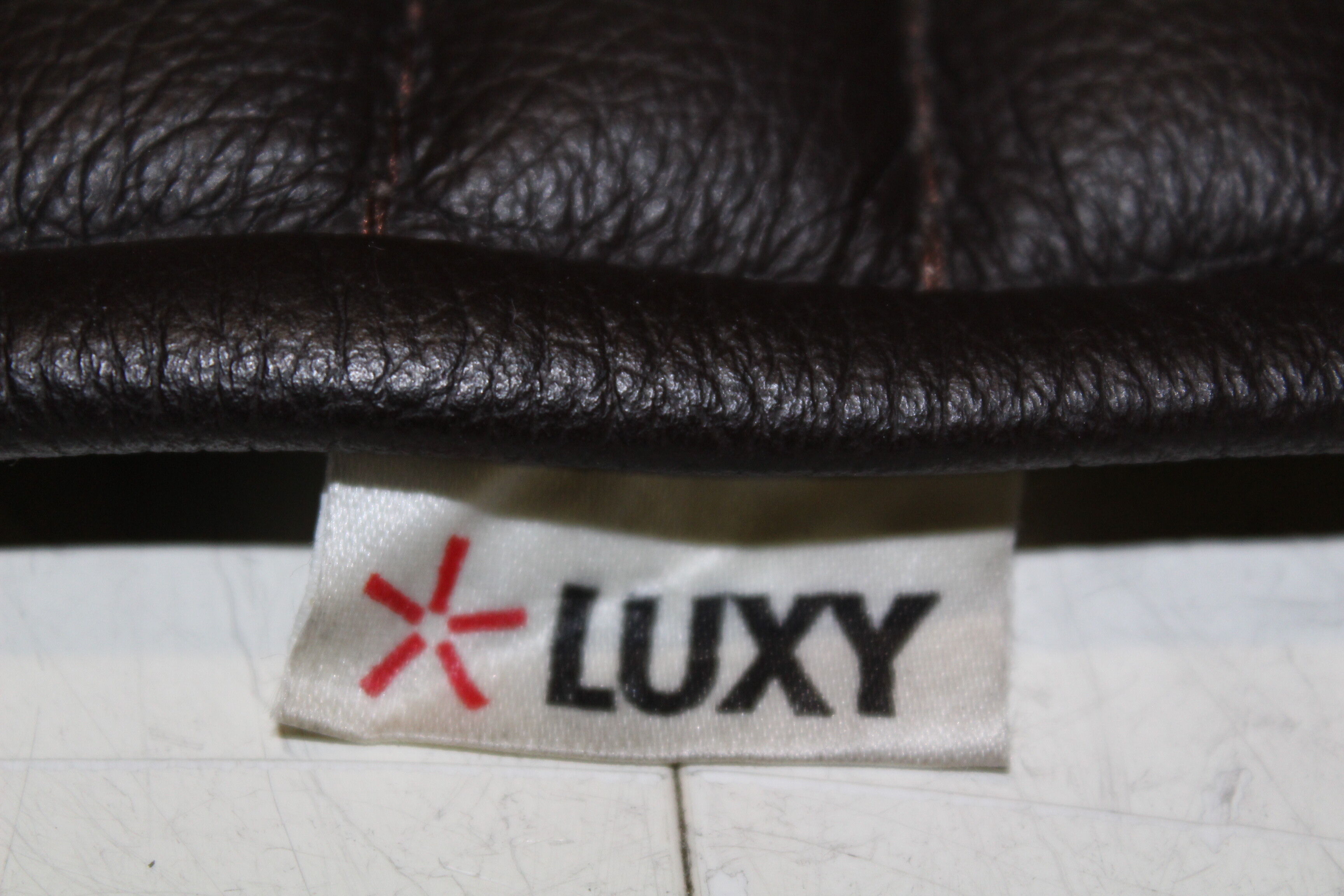 Leather and chrome office chair Luxy edition